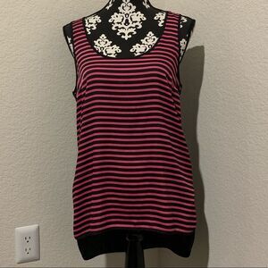 Michael Kors pink & black striped shirt NWT
